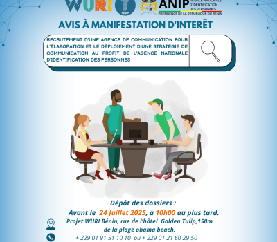 RECRUTEMENT D’UNE AGENCE DE COMMUNICATION POUR L’ÉLABORATION ET LE DÉPLOIEMENT D’UNE STRATÉGIE DE COMMUNICATION AU PROFIT DE L’AGENCE NATIONALE D’IDENTIFICATION DES PERSONNES.
